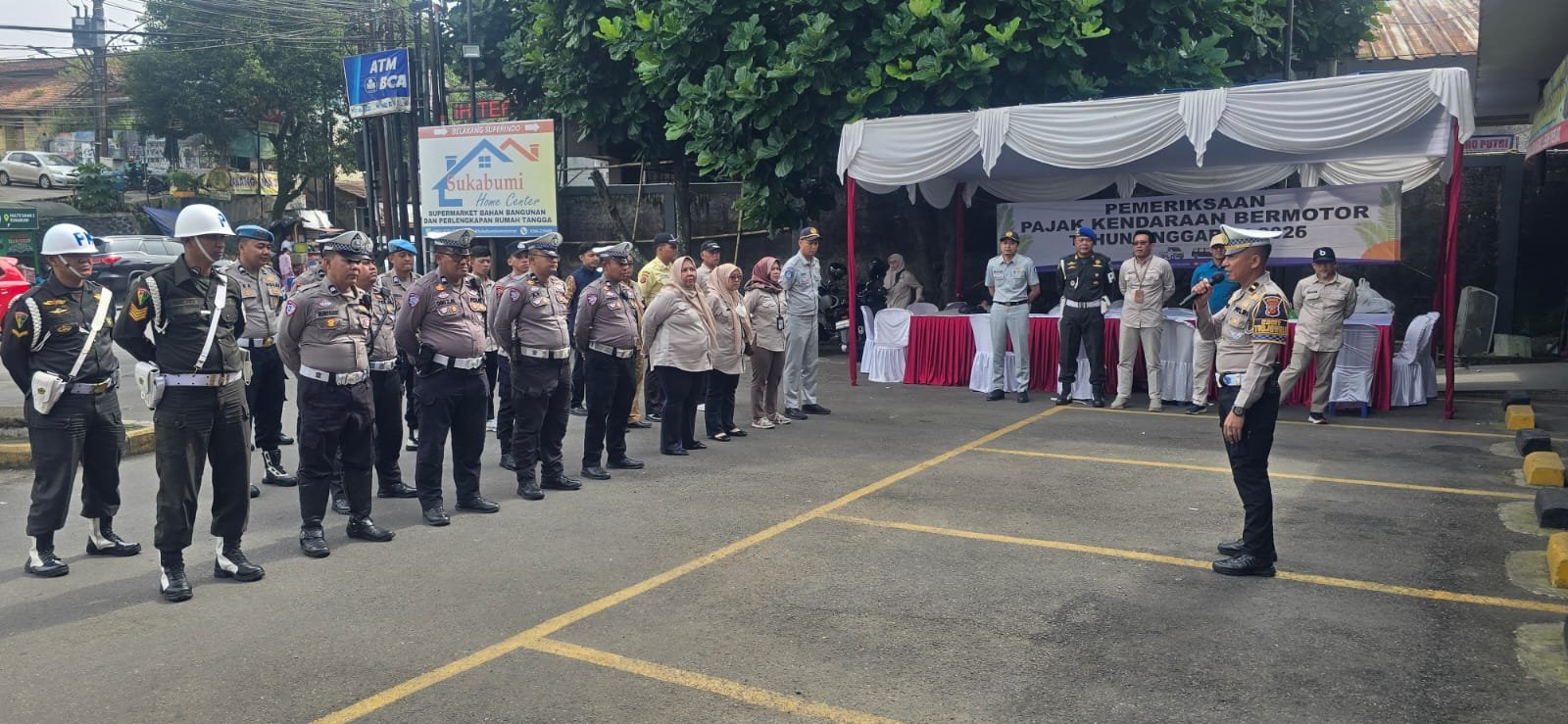 Tim Pembina Samsat Kota Sukabumi Gelar Operasi Pajak Kendaraan Bermotor di Kecamatan Ciaul