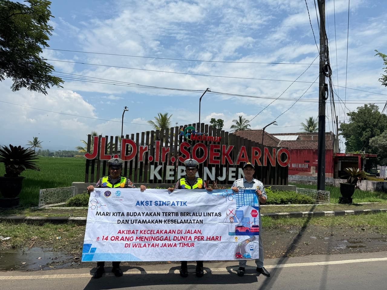 Giat Aksi Simpatik, Jasa Raharja Cabang Malang Tanamkan budaya Keselamatan Berlalulintas di Kecamatan Kepanjen