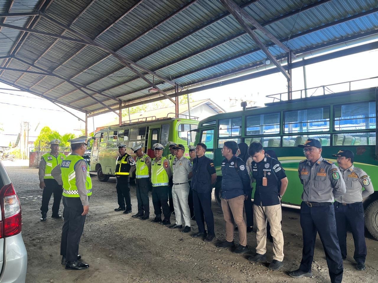 Jasa Raharja Kalimantan Barat Tergabung Dalam Kegiatan Ramp Check Operasi Keselamatan Kapuas 2026 di PO Bus Marus