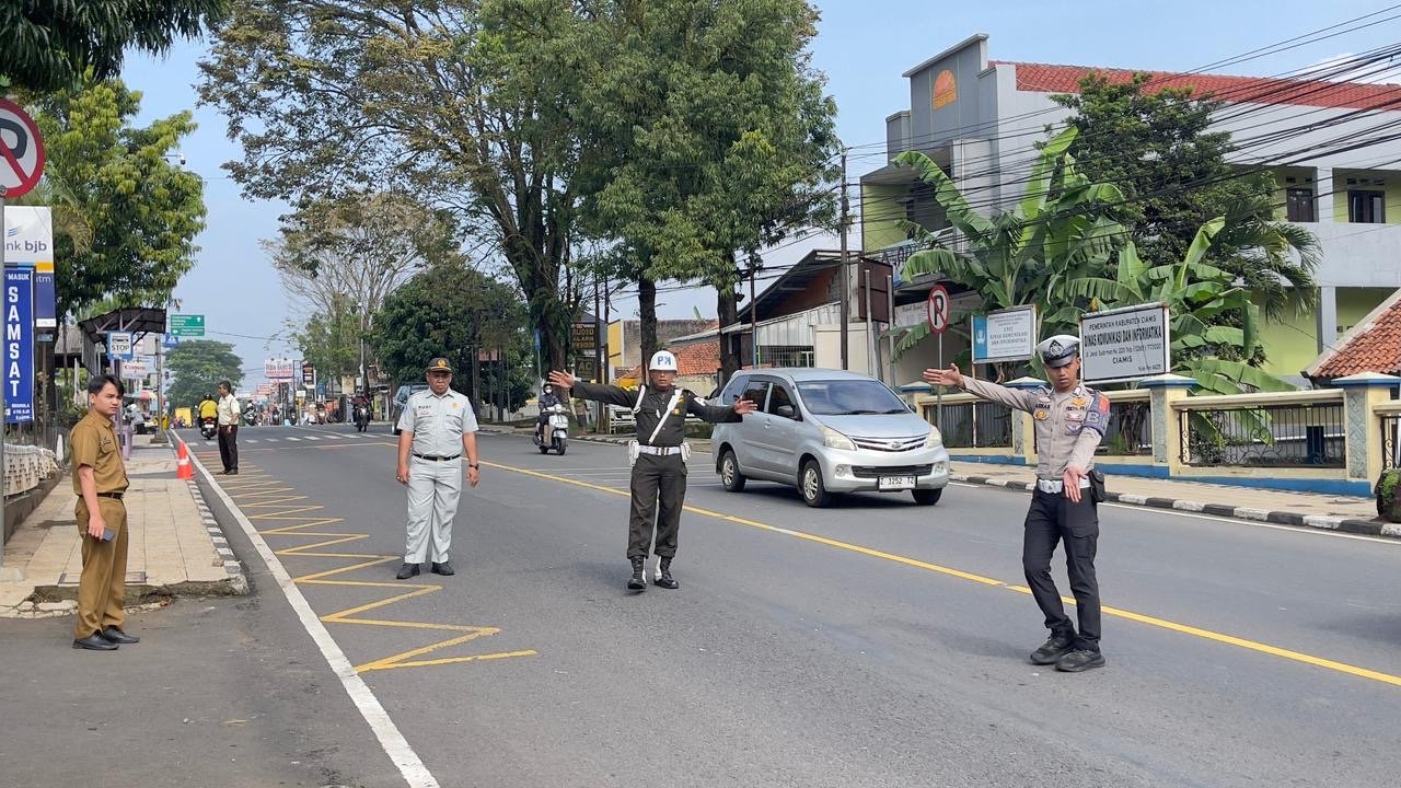 Jasa Raharja Cabang Tasikmalaya Laksanakan Operasi Gabungan KTM DU dan Kamseltibcarlantas di Wilayah Kecamatan Ciamis