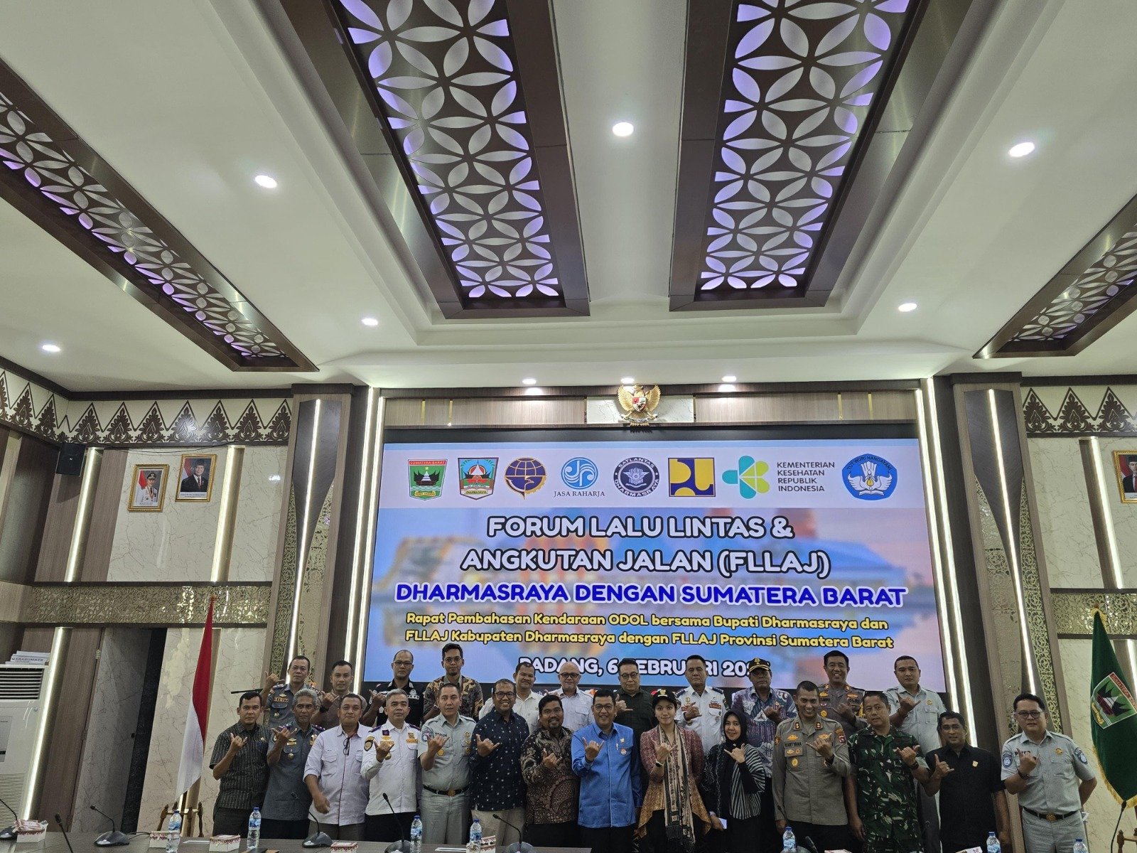 Jasa Raharja Sumbar Ikuti FLLAJ bersama Forkopimda Kabupaten Dharmasraya, Bahas Penanganan Kendaraan ODOL