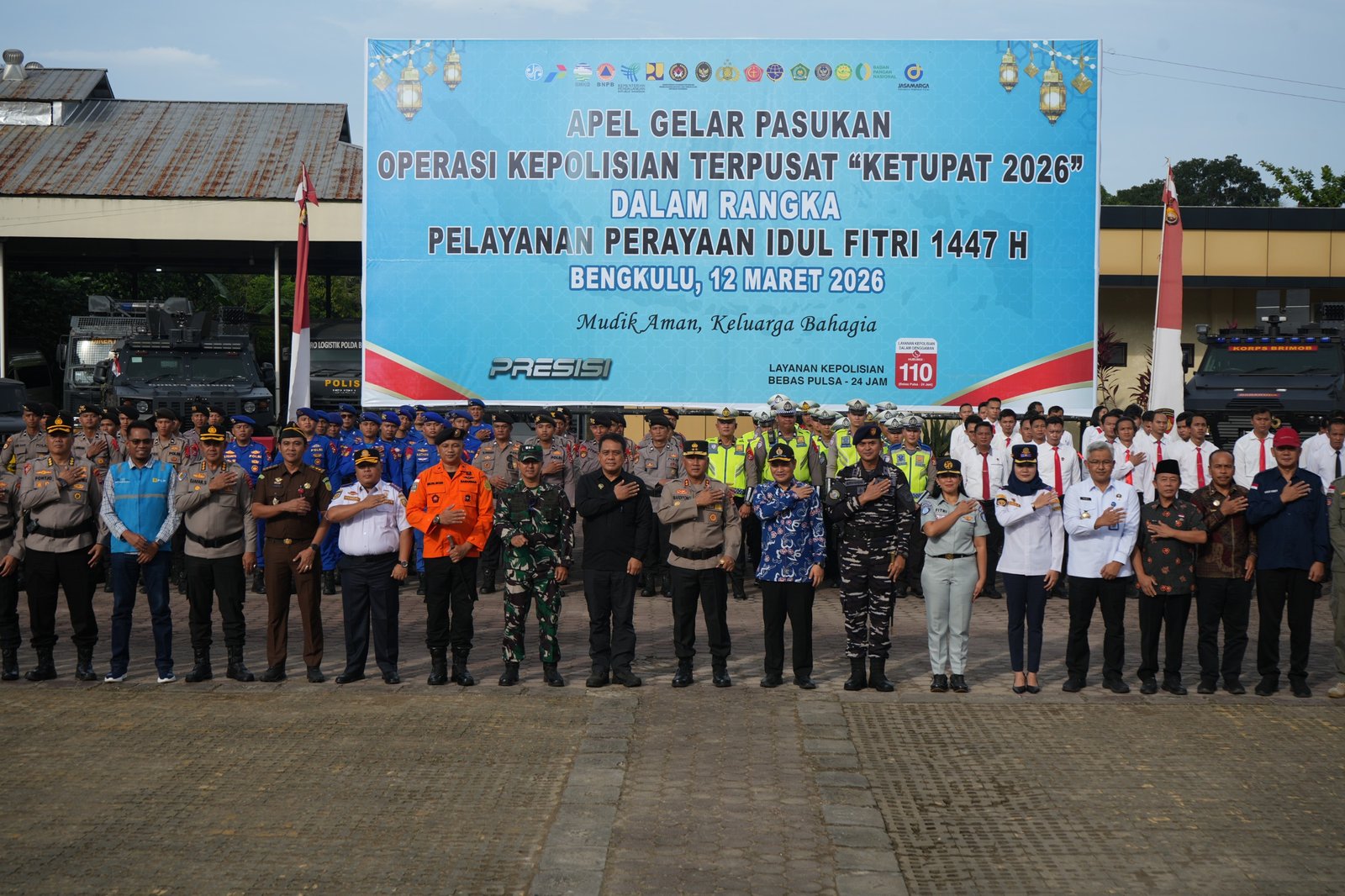 Perkuat Sinergi Pengamanan Lebaran, Jasa Raharja Bengkulu Hadiri Apel Gelar Pasukan Ops Ketupat Nala 2026