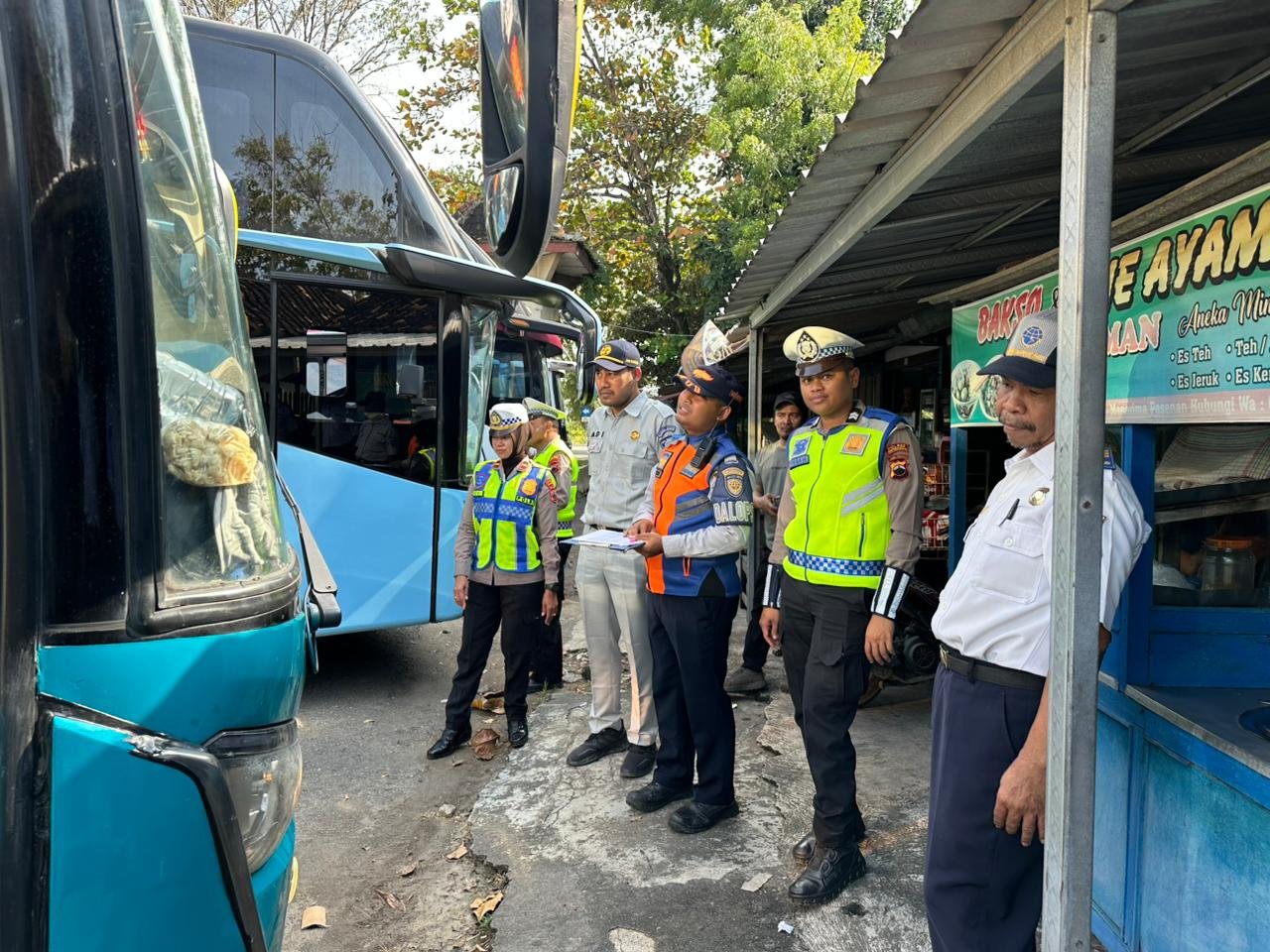 Jelang Lebaran Satlantas Polres Grobogan, Jasa Raharja, dan Dinas Perhubungan Grobogan Laksanakan Ramp Check