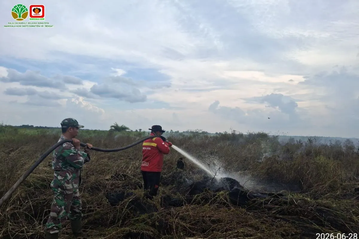 Karhutla di Indragiri Hulu Riau Belum Padam, Manggala Agni Tangani 2 Titik Api