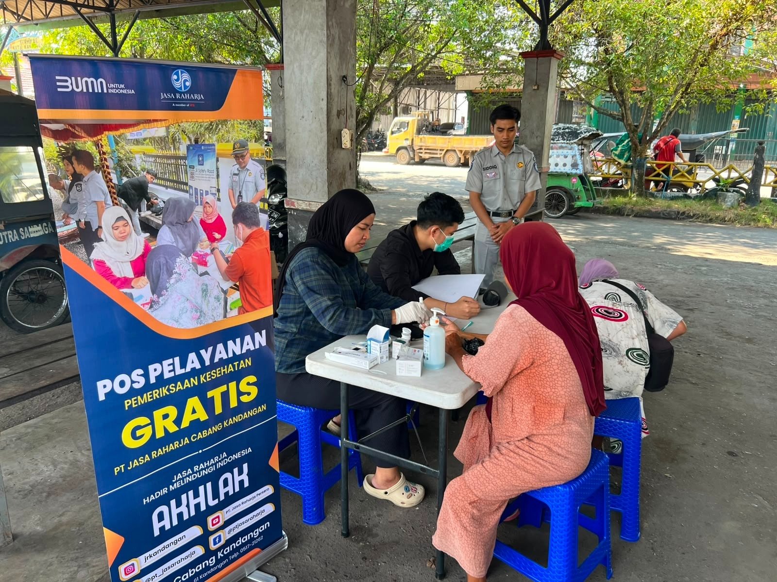 Perkuat Budaya Keselamatan Berlalu Lintas, Jasa Raharja Cabang Kandangan Gelar Pelayanan Kesehatan Gratis