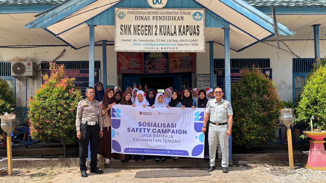 Cegah Kecelakaan Sejak Dini, Jasa Raharja Bersama Polres Kapuas Edukasi Pelajar Menjadi Pelopor Keselamatan
