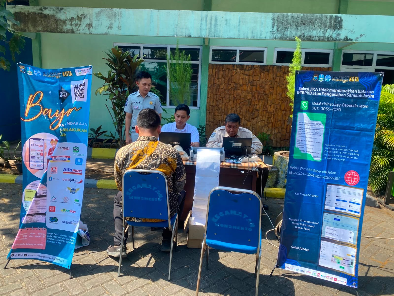 Jasa Raharja dan Tim Pembina Samsat Hadirkan LAPAK MASPRO di Kecamatan Wonomerto Probolinggo