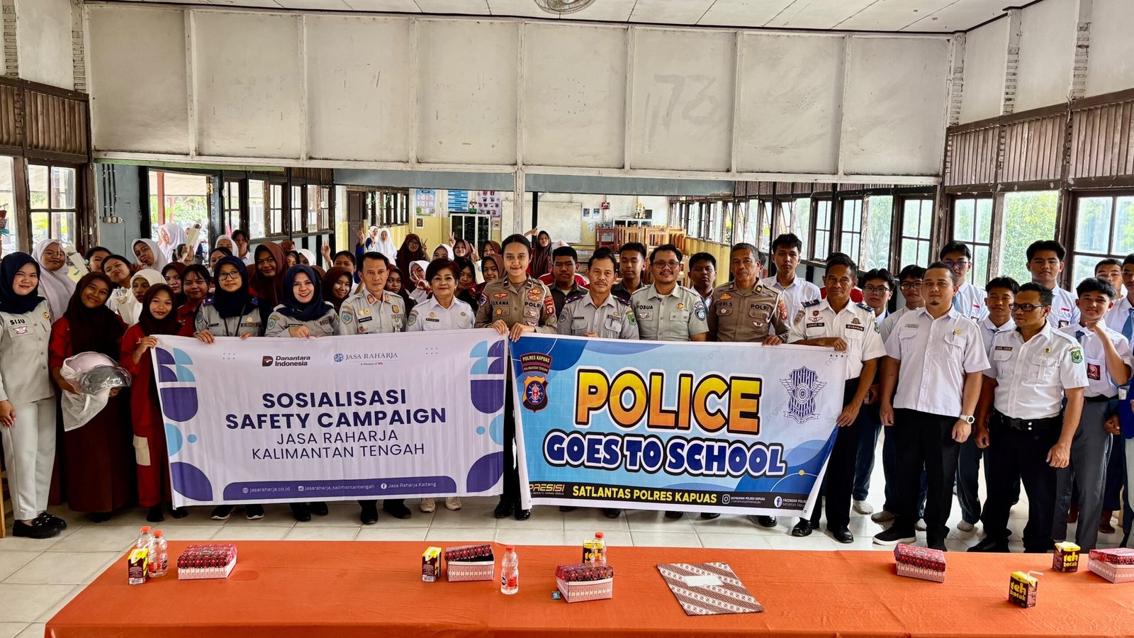 Jasa Raharja Kalteng Bersama Mitra Gelar Safety Campaign di SMK Negeri 1 Kapuas untuk Tingkatkan Kesadaran Keselamatan Berlalu Lintas