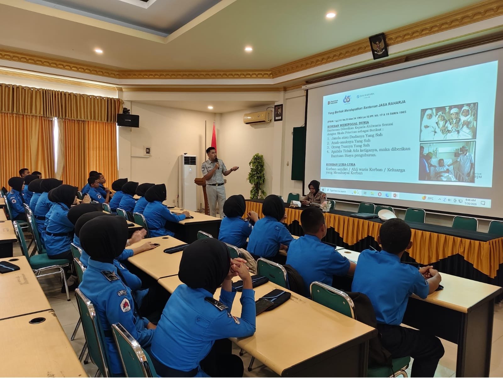 Jasa Raharja Purwodadi dan Satlantas Polres Grobogan Edukasi Keselamatan Berlalu Lintas melalui Program PPKL di SMKN 2 Purwodadi
