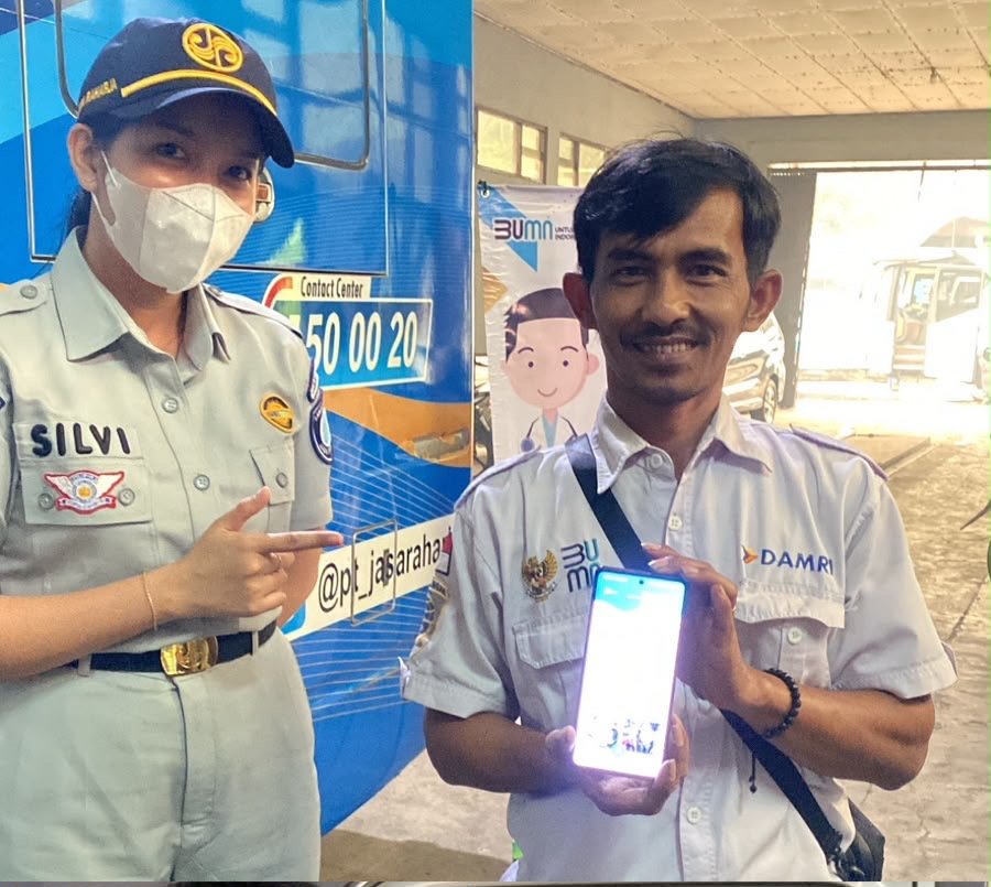 Jasa Raharja Kenalkan Jasfren kepada Penumpang dan Awak DAMRI, Perkuat Akses Layanan Digital