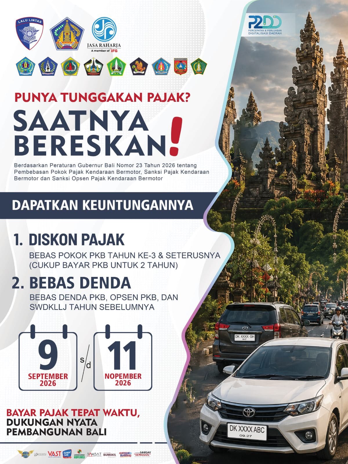 Membawa Informasi Lebih Dekat, Jasa Raharja Bali Sosioalisasikan Program Relaksasi Pajak Kendaraan Provinsi Bali 2026 di Renon