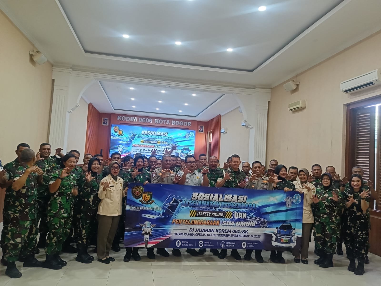 Jasa Raharja Bogor Dorong Jajaran Korem 061/SK Jadi Pelopor Keselamatan Berlalu Lintas